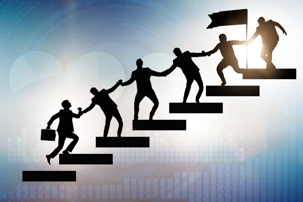 Concept of mentorship and support in business